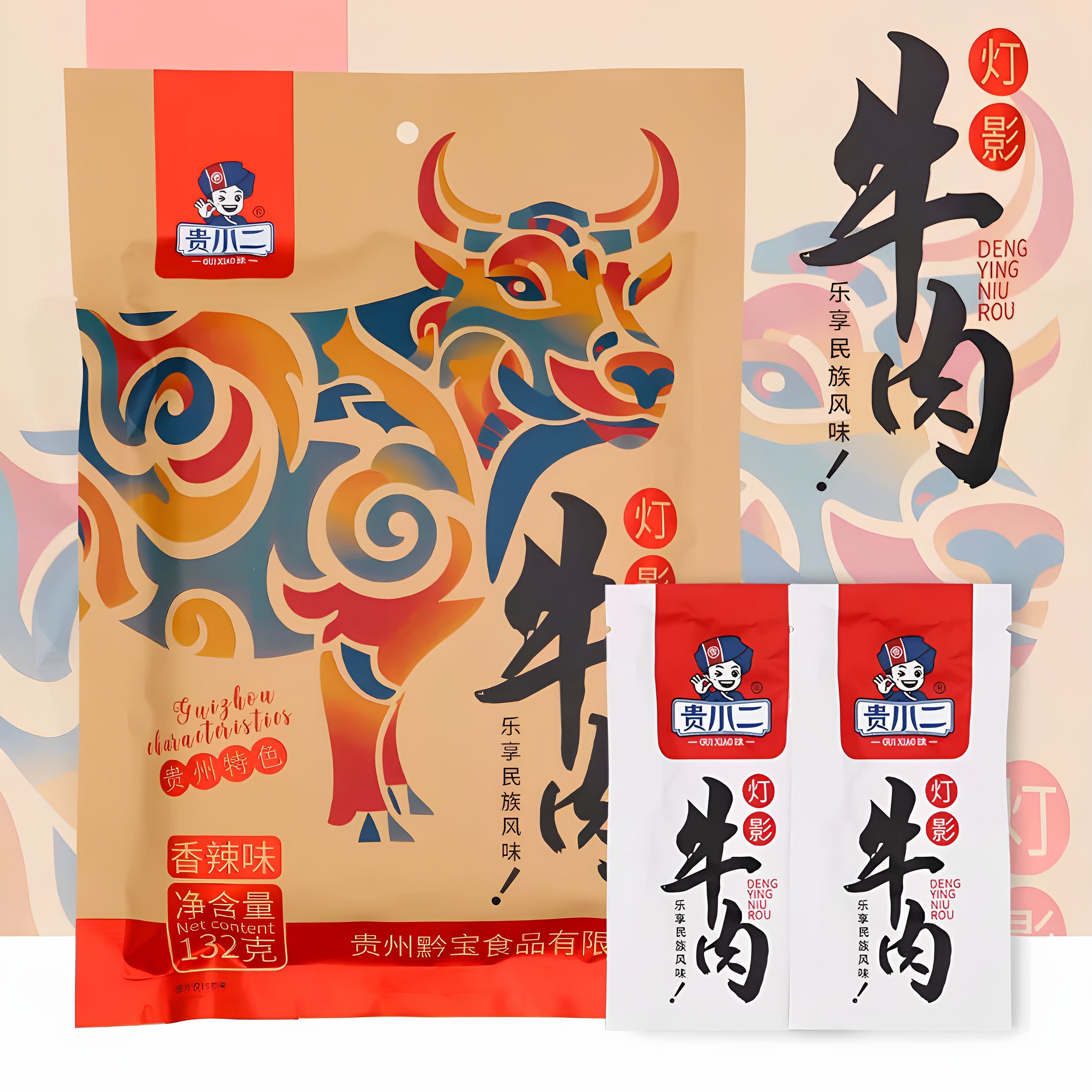 贵州特产贵小二黄牛肉丝香辣零食小吃伴手礼