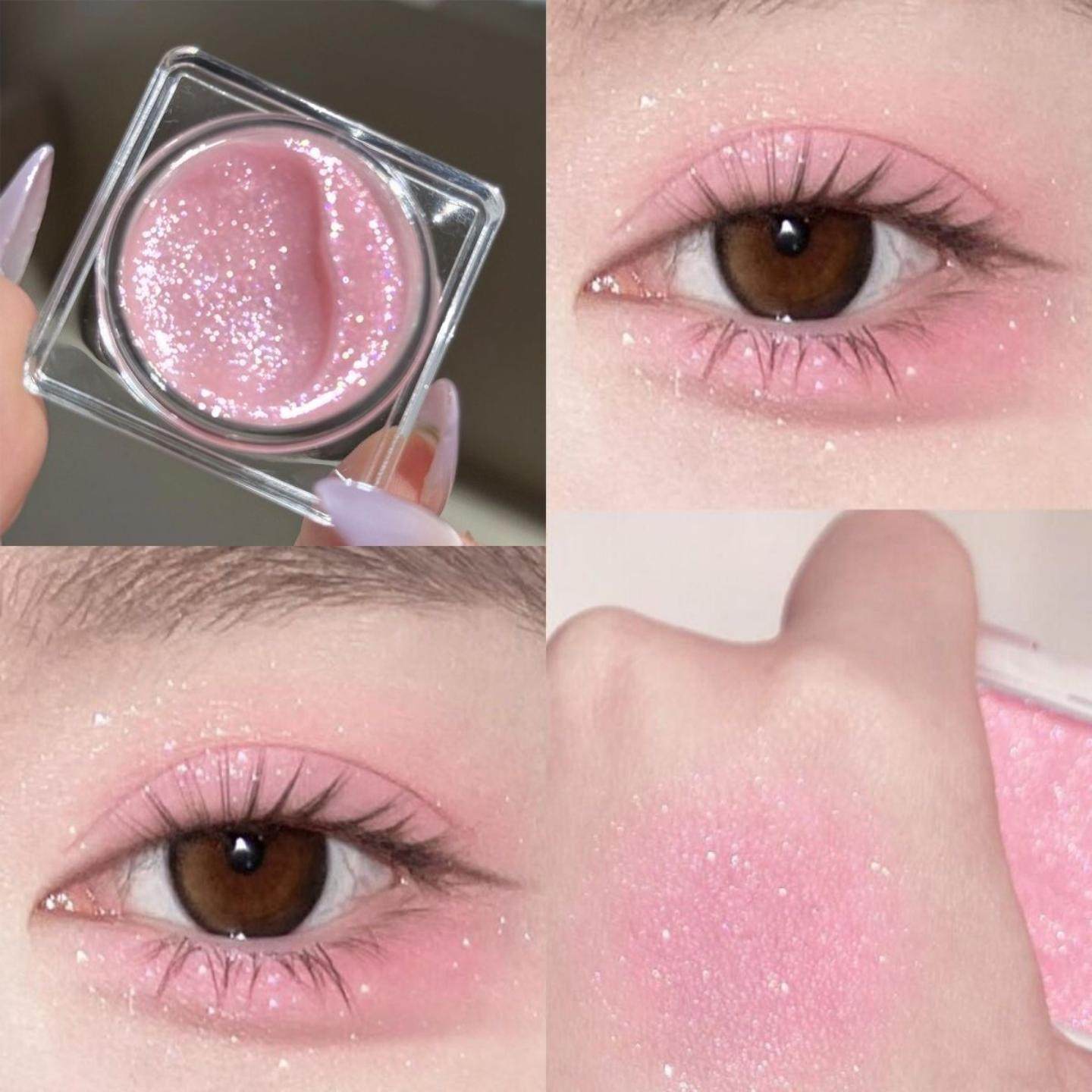 包邮~草莓跳跳糖韩味甜妹氛围感粉色眼影高光液碎钻细闪腮红