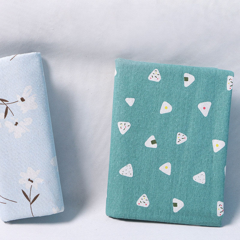 田园风棉麻布料 白兰花ins少女心窗帘印花背景布手工制作桌布布艺