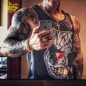 美猴王健身运动宽松背心男肌肉健美工字无袖 速干健身衣