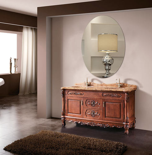 欧式风无框椭圆墙贴卧室梳妆镜