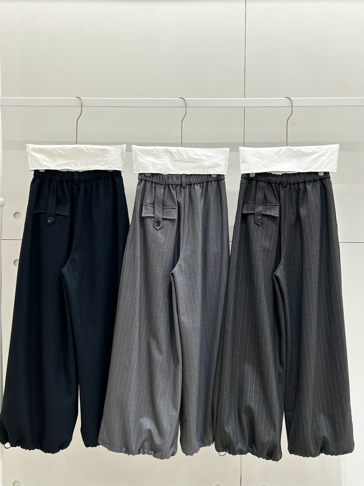 Fleece Lined Wide Leg Pants for Warmth & Vintage Style - Taobao product photo 5