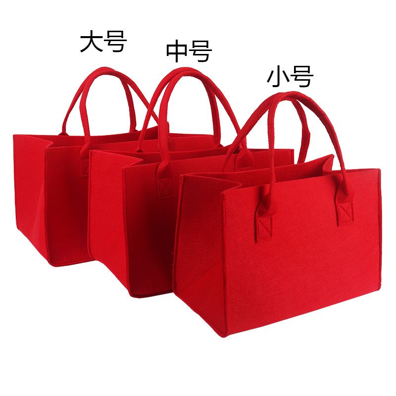 女士手提包袋时尚简约毛毡加厚