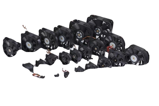 DC12V 双滚珠 100x25mm 10025离心风扇 车载空气净化器散热扇