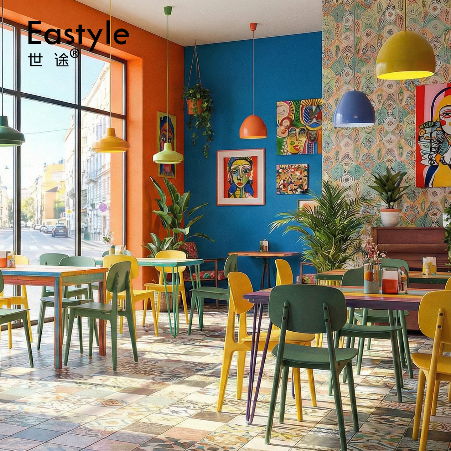 北欧设计师创意塑料休闲餐椅 现代简约家用靠背餐厅咖啡厅ins椅子