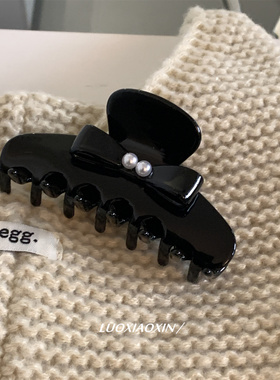 classics气质黑色韩系半扎发独特漂亮醋酸高级感抓夹女发卡发夹