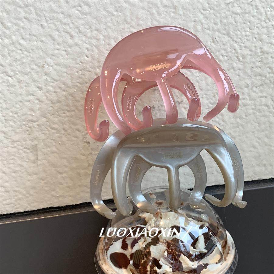 粉灰果冻韩国France金标鲨鱼夹章鱼波浪齿醋酸抓夹发量多盘发抓夹,饰品/流行首饰/时尚饰品新,发饰,淘宝优惠券,粉丝福利购,淘宝优惠卷