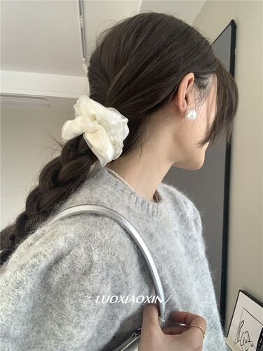 扎马尾发圈网纱小众高级感头饰