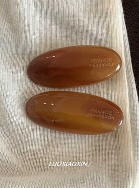 罗小辛/自留~韩国fever博主款ins椭圆简约发夹侧边刘海夹边夹发饰