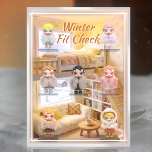 POPMART泡泡玛特 Baby Molly积极入冬指南系列相框展示盒