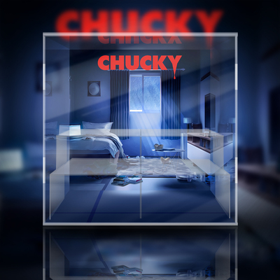 泡泡玛特 鬼娃恰奇 chucky franchise series 盲盒潮玩专用展示盒