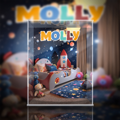 MEGA SPACE MOLLY 你好月亮 1/8 可动人偶 潮玩公仔专用展示盒