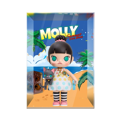 泡泡玛特 MOLLY 夏日演出计划 大娃 潮玩专用展示盒