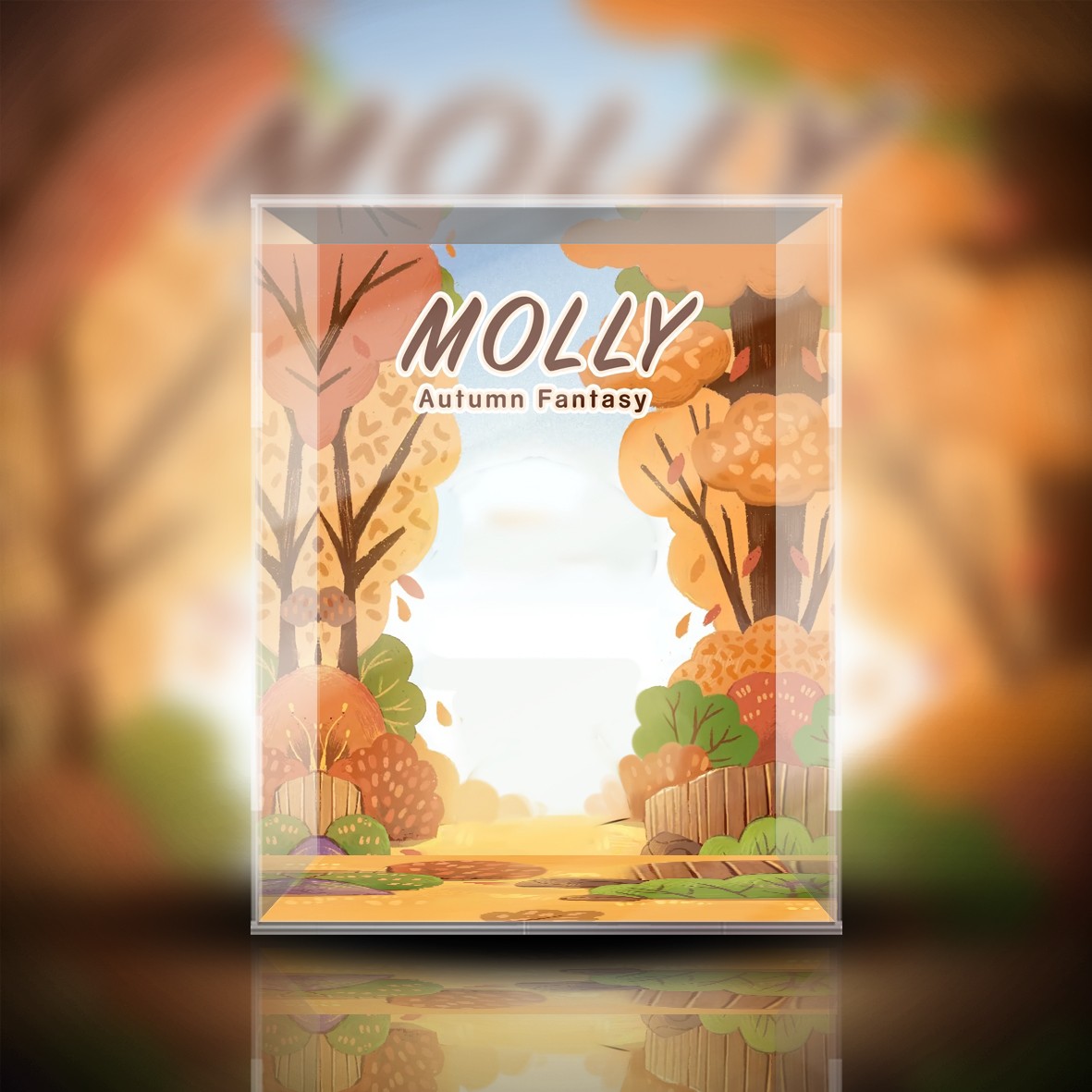 POPMART泡泡玛特 Molly秋日幻想曲可动人偶潮流手办专用展示盒