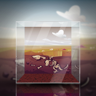 SOS 灾难小孩物种灭绝森林砍伐人工智能潮玩盲盒大娃展示盒 KID