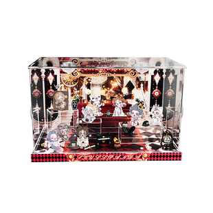 POPMART泡泡玛特 SKULLPANDA平日奇境系列带灯亚克力场景展示盒