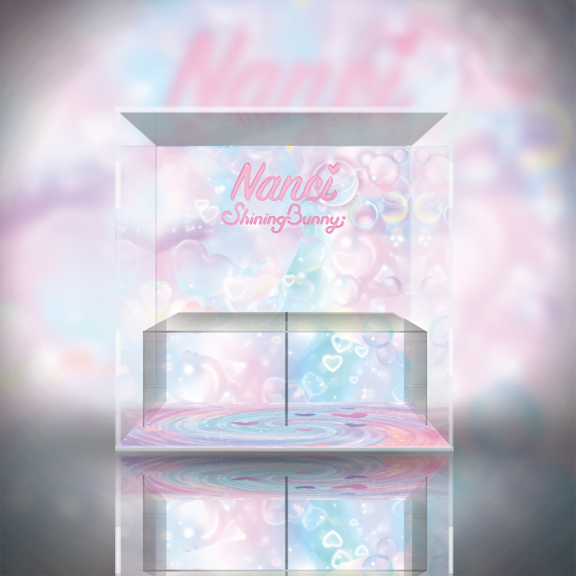 ROLIFE若来 Nanci囡茜 闪光毛绒小兔系列 潮玩公仔手办专用展示盒