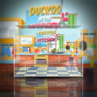 POPMART泡泡玛特 DUCKOO 厨房大作战系列 潮玩 盲盒专用展示盒