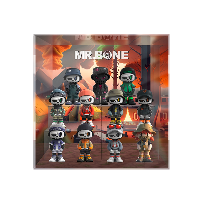 MrBone露营系列潮玩展示盒