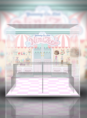 SIMON TOYS西萌 NINIZEE妮妮崽 美味公司系列 潮玩盲盒专用展示盒