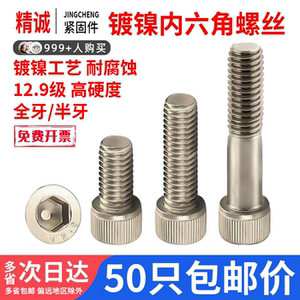 【全网热销】12.9镀镍内六角螺丝