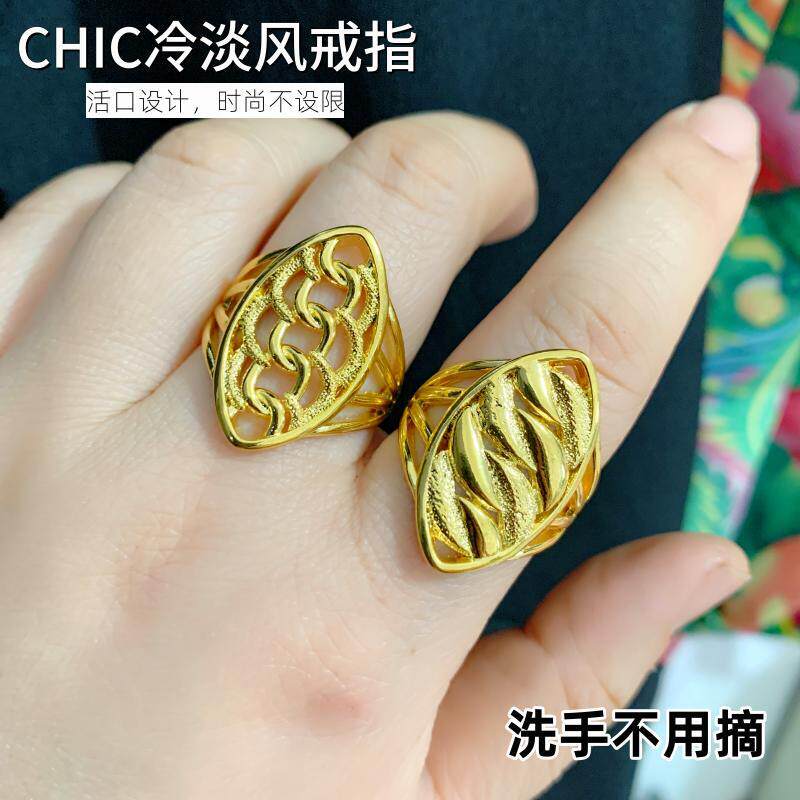 越南沙金夸张戒指不掉色