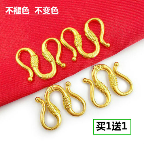 爆款欧币镀24k黄金项链DIY麻绳
