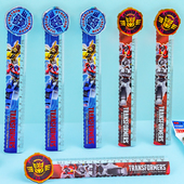 一正变形金刚15CM转转尺YZ5891儿童卡通创意旋转透明带波浪线直尺