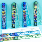 一正变形金刚多功能折叠尺YZ5892创意学生用擎天柱30CM带波浪线尺