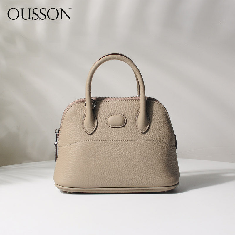 经典好搭！2020春季新款真皮女贝壳包单肩斜挎小包包牛皮手拎包潮