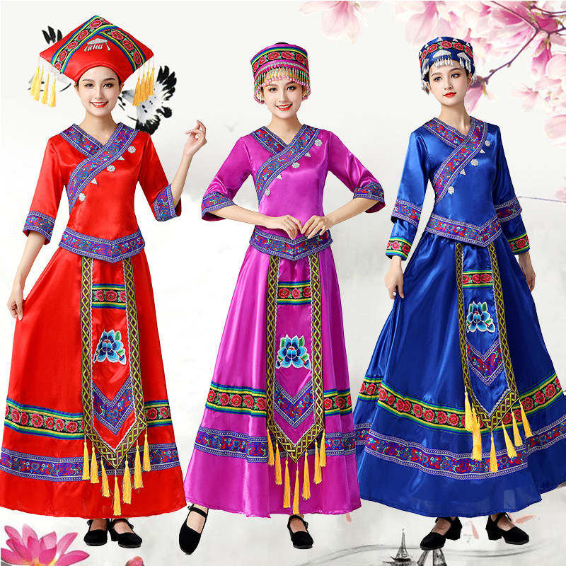 壮族女装演出服舞蹈服图片