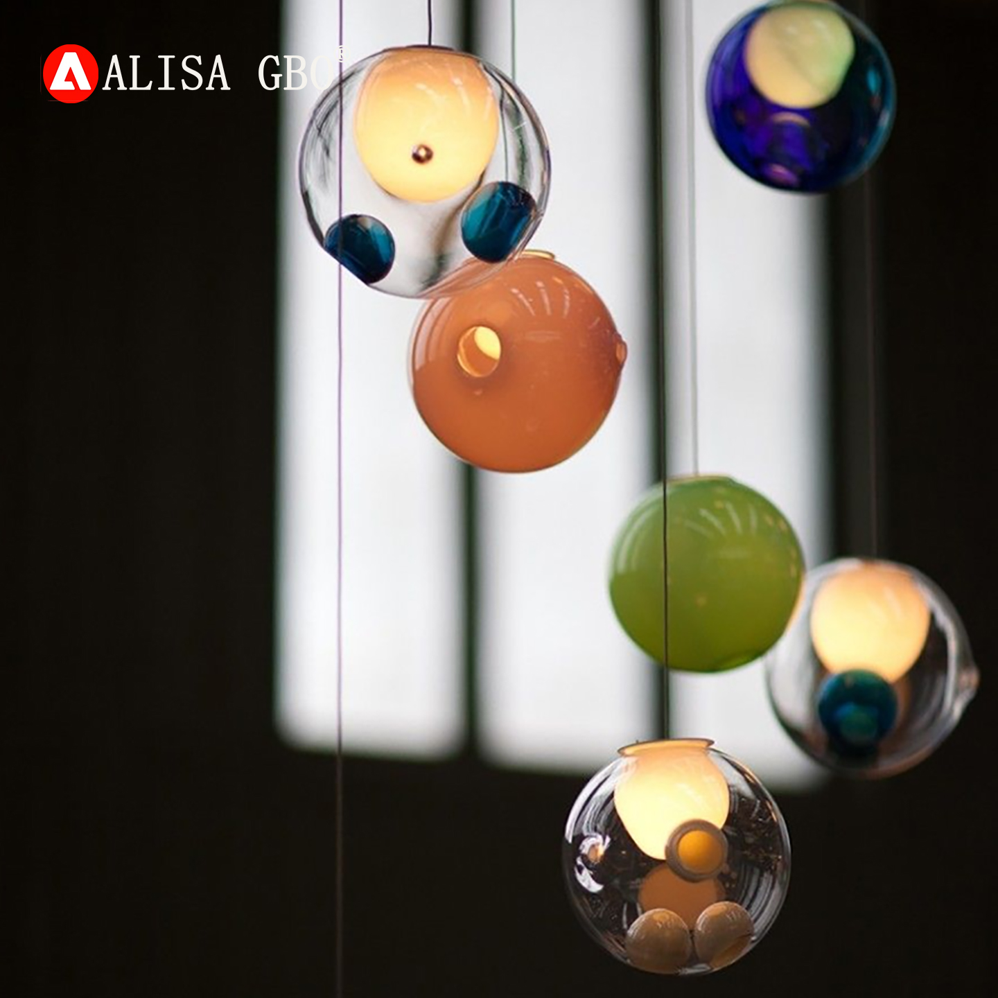 爱丽莎环球bocci28餐厅玻璃吊灯