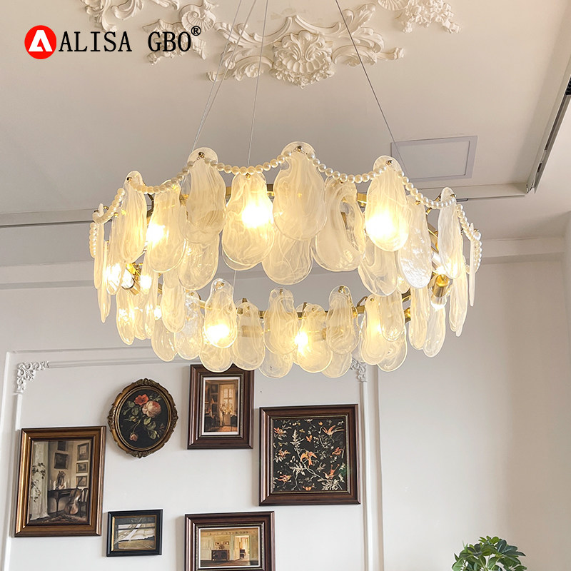爱丽莎【云雾】法式复古客厅吊灯奶油全光谱新款主卧温馨浪漫灯具,家装灯饰光源,客厅吊灯,淘宝优惠券,粉丝福利购,淘宝优惠卷