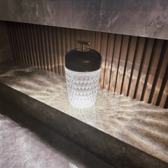 Alisa【STlouis】网红水晶榛子灯钻石氛围充电触摸床头手提台灯具