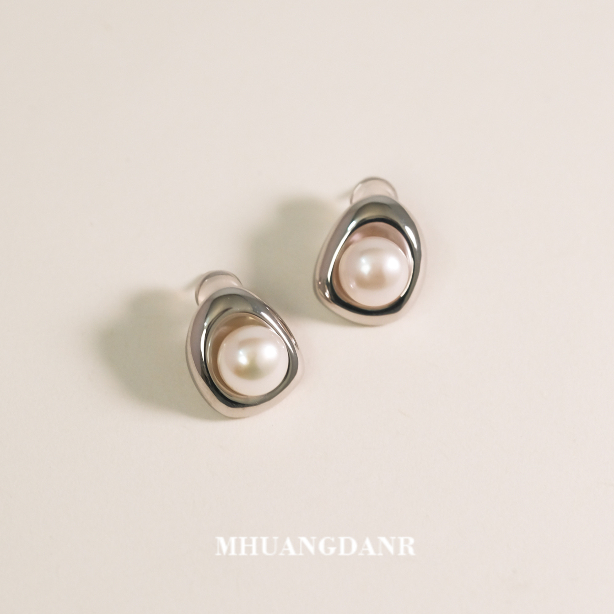 荒诞日众神之泪天然珍珠耳环