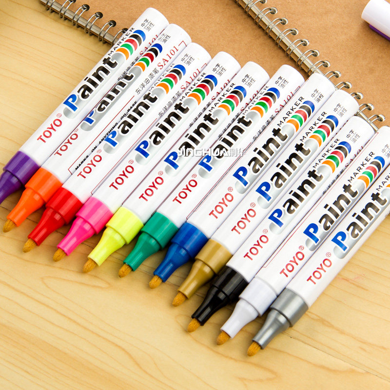 toyo东洋油漆笔sa101补漆笔 签到笔 白色油漆笔记号笔轮胎笔包邮