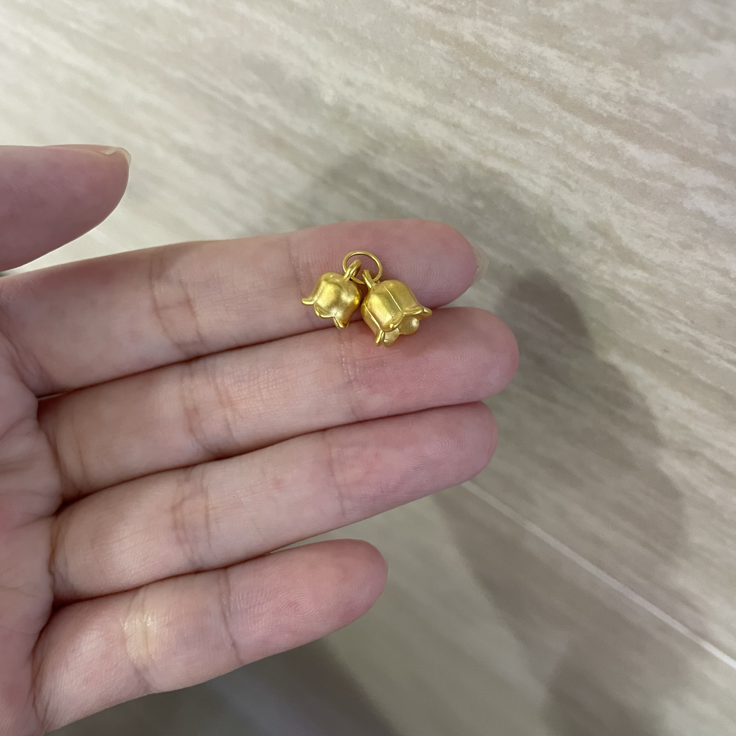 慧慧在水贝铃兰花黄金转运珠足金999送女生手链手绳顺丰