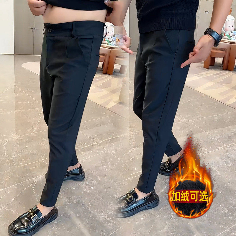 九分直筒商务小西裤男