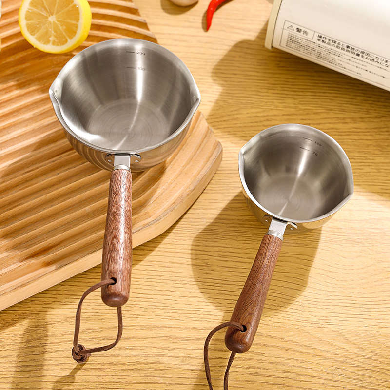 迷你泼油小锅雪平锅不锈钢烧油热油专用小油锅多功能炝油淋油小勺