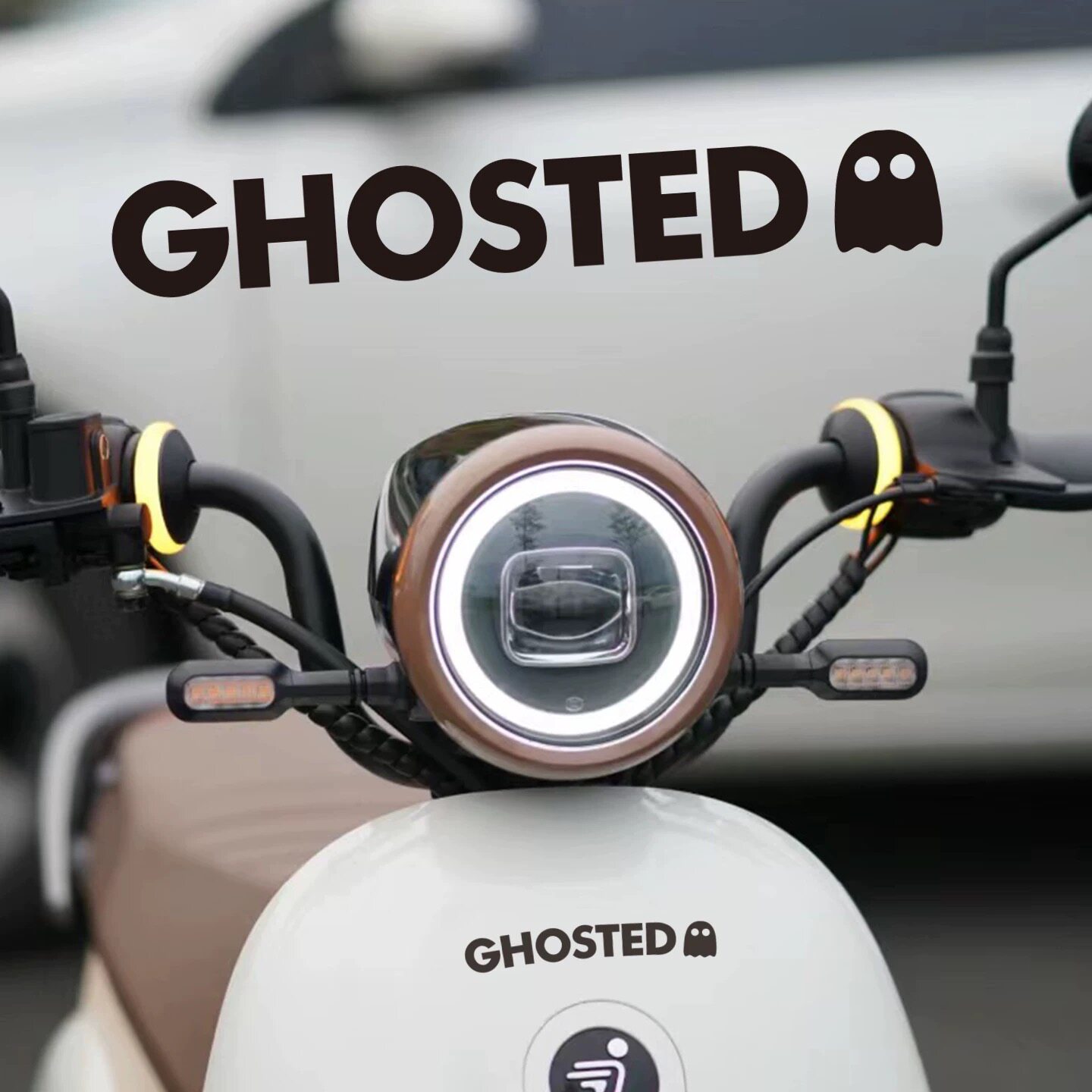 游戏GHOSTED幽灵改装车汽车车窗贴NS125la小拉摩托车九号小Q车贴