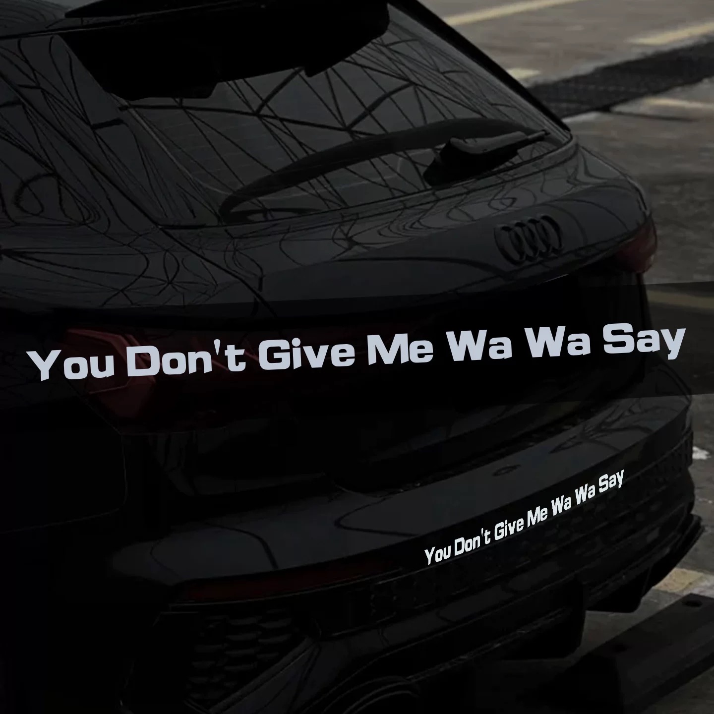 搞笑车贴you don't give me wa wa say你不要给我哇哇叫汽车尾贴