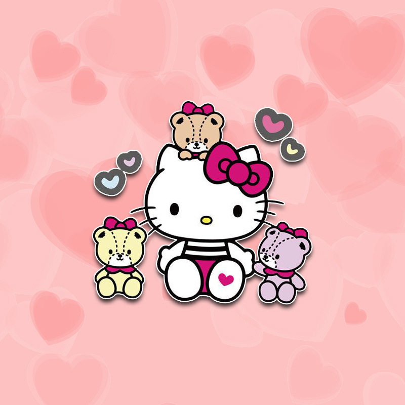 电动车贴纸可爱卡通哈喽kt防水防晒电瓶摩托车身划痕遮挡装饰贴画