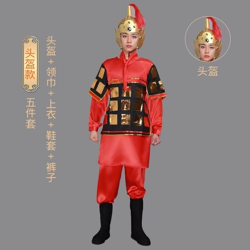 古代士兵服装演出服成人古装男古代将军盔甲服装年会三国兵马俑服