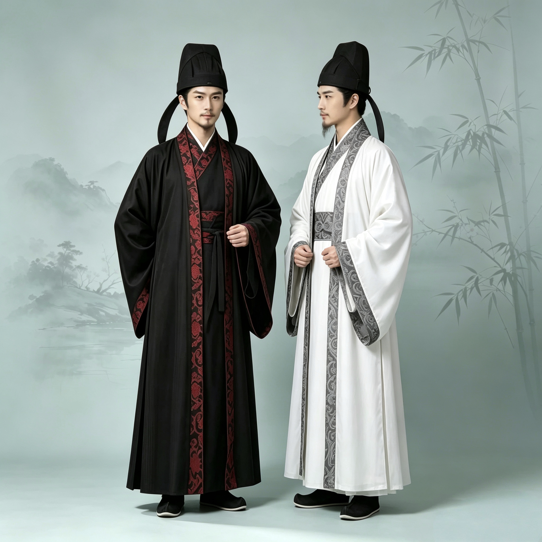 新款古装男大氅服饰古代公子大臣侠客影视演出服
