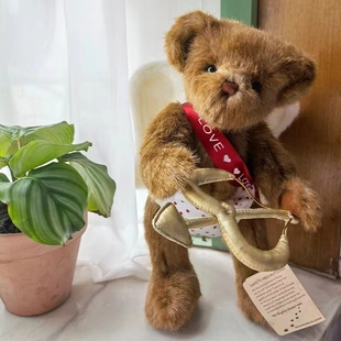正版 泰迪熊丘比特天使熊公仔毛绒玩具男女娃娃生日礼物送闺蜜熊熊