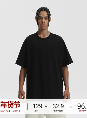 LOSTCTRL净版纯色短袖T恤男夏季宽松圆领内搭打底半袖衫