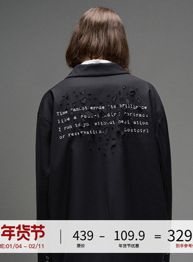 LOSTCTRL「心痕」破坏印花休闲西装外套男女同款西服套装国潮牌