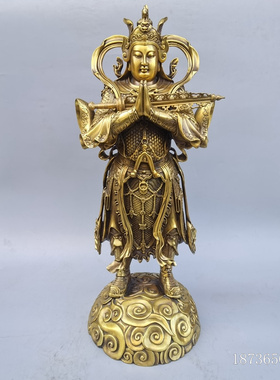 纯铜站像摆件韦陀菩萨