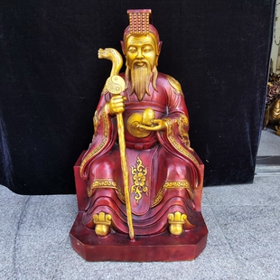 纯铜皇天老祖铜像督天老祖神像无极元祖昊天上帝家用供奉摆件大号