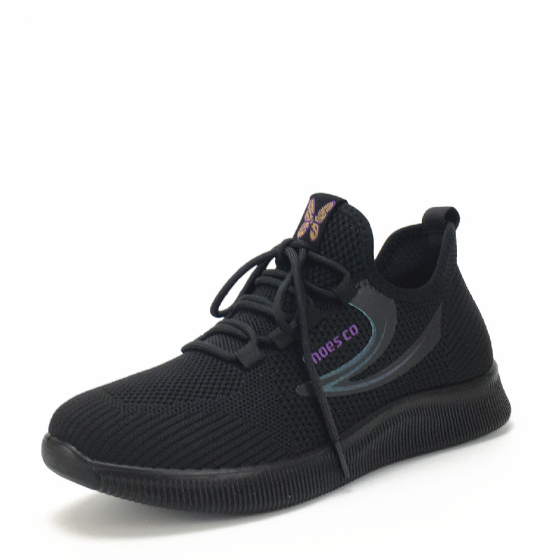 冰洁女鞋2022秋季新款3D飞织平底圆头休闲运动鞋软底跑步单鞋6A82